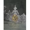 imageSWEETV King Crown for Men Crown for Male Antique Silver Mens Tiara Prince Diadem Royal Medieval Costume Hair Accessories for Cosplay Birthday Knight HalloweenDragon