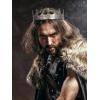imageSWEETV King Crown for Men Crown for Male Antique Silver Mens Tiara Prince Diadem Royal Medieval Costume Hair Accessories for Cosplay Birthday Knight HalloweenLion