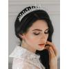 imageSWEETV Princess Tiara for Women Crystal Wedding Tiaras for Bride Silver Crown for Birthday Quinceanera Pageant Party PromCostume Hair Accessories Gift01 Silver
