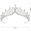 imageSWEETV Princess Tiara for Women Crystal Wedding Tiaras for Bride Silver Crown for Birthday Quinceanera Pageant Party PromCostume Hair Accessories Gift06Multicolor
