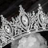 imageSWEETV Princess Tiara for Women Crystal Wedding Tiaras for Bride Silver Crown for Birthday Quinceanera Pageant Party PromCostume Hair Accessories Gift08Silver