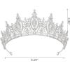 imageSWEETV Princess Tiara for Women Crystal Wedding Tiaras for Bride Silver Crown for Birthday Quinceanera Pageant Party PromCostume Hair Accessories Gift08Silver