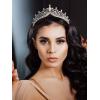 imageSWEETV Princess Tiara for Women Crystal Wedding Tiaras for Bride Silver Crown for Birthday Quinceanera Pageant Party PromCostume Hair Accessories Gift06Multicolor