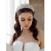 imageSWEETV Princess Tiara for Women Crystal Wedding Tiaras for Bride Silver Crown for Birthday Quinceanera Pageant Party PromCostume Hair Accessories Gift08Silver