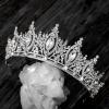imageSWEETV Princess Tiara for Women Crystal Wedding Tiaras for Bride Silver Crown for Birthday Quinceanera Pageant Party PromCostume Hair Accessories Gift08Silver