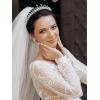 imageSWEETV Princess Tiara for Women Crystal Wedding Tiaras for Bride Silver Crown for Birthday Quinceanera Pageant Party PromCostume Hair Accessories Gift01 Silver