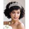 imageSWEETV Princess Tiara for Women Crystal Wedding Tiaras for Bride Silver Crown for Birthday Quinceanera Pageant Party PromCostume Hair Accessories Gift08Silver