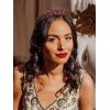 imageSWEETV Red Tiaras and Crowns for Women Wedding Tiara for Bride Crystal Princess Crown Birthday Headpiece Old Gold Prom Party Celebration Costume Hair AccessoriesLia