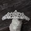 imageSWEETV Rose Gold Wedding Tiara for Women and Girls  Pageant Tiara Headband Rhinestone Bridal Crown for BridesSilver