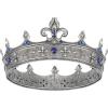 imageSWEETV Fleurdelis King Crown for Men Royal Prince Tiara Headwear for Medieval RoyalcoreKnightVikingHalloween CostumeStyle2 Silverblue