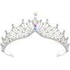imageSWEETV Princess Tiara for Women Crystal Wedding Tiaras for Bride Silver Crown for Birthday Quinceanera Pageant Party PromCostume Hair Accessories Gift06Multicolor