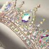 imageSWEETV Baroque Tiaras and Crowns for Women Crystal Wedding Tiara for Bride Crown Earrings Jewelry SetMulticolored