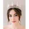imageSWEETV Baroque Tiaras and Crowns for Women Crystal Wedding Tiara for Bride Crown Earrings Jewelry SetMulticolored