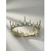imageSWEETV Crystal Baroque Queen Crown  Vintage Princess Tiara Wedding Prom Hallloween Opal Costume Hair Accessories for Women and Girls Penelope