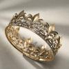 imageSWEETV King Crown for MenGold Mens Tiara Prince DiademRoyal Medieval Cosplay Birthday Prom Halloween Hair AccessoriesOld Gold Clear 1