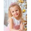 imageSWEETV Princess Tiara for Little GirlsTiara Crown Headband Birthday Party Prom Costume Accessories Gift Toddler Kids Baby01RapunzelPink