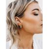 imageSWEETV Small Open Hoop Earrings 925 Sterling Silver Chunky Hoop Earrings for Women Girls Lightweight Hypoallergenic Piercing Earring1Silver15mm
