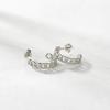 imageSWEETV Small Open Hoop Earrings 925 Sterling Silver Chunky Hoop Earrings for Women Girls Lightweight Hypoallergenic Piercing Earring1Silver15mm