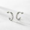 imageSWEETV Small Open Hoop Earrings 925 Sterling Silver Chunky Hoop Earrings for Women Girls Lightweight Hypoallergenic Piercing Earring1Silver15mm