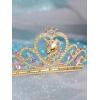 imageSWEETV Unicorn Princess Tiaras for Girls Crystal Kids Crown Headband Birthday Party Hats Halloween Costume Hair Accessories01Gold