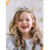 imageSWEETV Unicorn Princess Tiaras for Girls Crystal Kids Crown Headband Birthday Party Hats Halloween Costume Hair Accessories01Silver