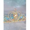 imageSWEETV Unicorn Princess Tiaras for Girls Crystal Kids Crown Headband Birthday Party Hats Halloween Costume Hair Accessories02Gold