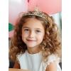 imageSWEETV Unicorn Princess Tiaras for Girls Crystal Kids Crown Headband Birthday Party Hats Halloween Costume Hair Accessories02Gold