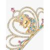 imageSWEETV Unicorn Princess Tiaras for Girls Crystal Kids Crown Headband Birthday Party Hats Halloween Costume Hair Accessories02Gold