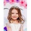 imageSWEETV Unicorn Princess Tiaras for Girls Crystal Kids Crown Headband Birthday Party Hats Halloween Costume Hair Accessories02Silver