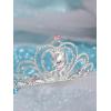 imageSWEETV Unicorn Princess Tiaras for Girls Crystal Kids Crown Headband Birthday Party Hats Halloween Costume Hair Accessories02Silver