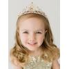 imageSWEETV Unicorn Princess Tiaras for Girls Crystal Kids Crown Headband Birthday Party Hats Halloween Costume Hair AccessoriesGold