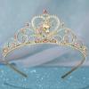 imageSWEETV Unicorn Princess Tiaras for Girls Crystal Kids Crown Headband Birthday Party Hats Halloween Costume Hair AccessoriesGold
