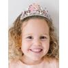 imageSWEETV Unicorn Princess Tiaras for Girls Crystal Kids Crown Headband Birthday Party Hats Halloween Costume Hair AccessoriesLight Pink