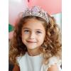 imageSWEETV Unicorn Princess Tiaras for Girls Crystal Kids Crown Headband Birthday Party Hats Halloween Costume Hair AccessoriesLight Purple