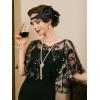 imageSWEETV Womens 1920s Shawl WrapsSequin Beaded Flapper Evening Shawls for women formalPartyWeddingFormalHarlem nightBlack