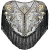 imageSWEETV Womens 1920s Shawl WrapsSequin Beaded Flapper Evening Shawls for women formalPartyWeddingFormalHarlem nightBlack Gold