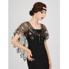 imageSWEETV Womens 1920s Shawl WrapsSequin Beaded Flapper Evening Shawls for women formalPartyWeddingFormalHarlem nightBlack Gold 4