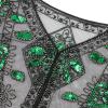 imageSWEETV Womens 1920s Shawl WrapsSequin Beaded Flapper Evening Shawls for women formalPartyWeddingFormalHarlem nightBlack Green