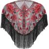 imageSWEETV Womens 1920s Shawl WrapsSequin Beaded Flapper Evening Shawls for women formalPartyWeddingFormalHarlem nightBlack Red