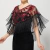 imageSWEETV Womens 1920s Shawl WrapsSequin Beaded Flapper Evening Shawls for women formalPartyWeddingFormalHarlem nightBlack Red