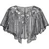 imageSWEETV Womens 1920s Shawl WrapsSequin Beaded Flapper Evening Shawls for women formalPartyWeddingFormalHarlem nightBlack Silver