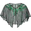 imageSWEETV Womens 1920s Shawl WrapsSequin Beaded Flapper Evening Shawls for women formalPartyWeddingFormalHarlem nightGreen