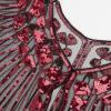 imageSWEETV Womens 1920s Shawl WrapsSequin Beaded Flapper Evening Shawls for women formalPartyWeddingFormalHarlem nightRed 2