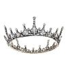 imageSWEETV Crystal Baroque Queen Crown  Vintage Princess Tiara Wedding Prom Hallloween Opal Costume Hair Accessories for Women and Girls Penelope