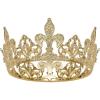 imageSWEETV Royal Gold Queen Crown for Women Wedding Pageant Crown Costume Party Accessories for Birthday Halloween Babyshower Genevievefor Adult