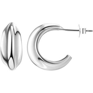 imageSWEETV 925 Sterling Silver Small Hoop Earrings 10mm Tiny Hoop Earrings for Women Hypoallergenic Sleeper HoopsSilverOpen Hoops
