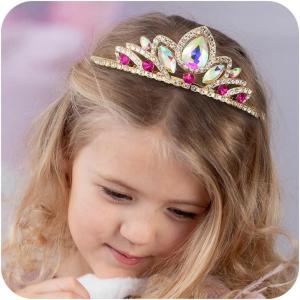imageSWEETV Princess Tiara for Little GirlsTiara Crown Headband Birthday Party Prom Costume Accessories Gift Toddler Kids Baby01RapunzelMulticolored