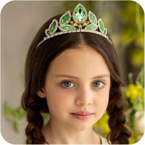 imageSWEETV Princess Tiara for Little GirlsTiara Crown Headband Birthday Party Prom Costume Accessories Gift Toddler Kids Baby03Tiana