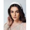 imageSWEET Pearl bridal Headbands for Women bride headband Wide Wedding Headbands for bridal hair accessories white Fashion Headband for Partyprombirthdayholiday