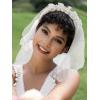 imageSWEETV Bride Headband with veil Bride to Be Headband Bachelorette Party Decorations Handmade Rhinestone Wedding Headband for Bridal Pearl Hair Accessories for Women Girlswith veil
